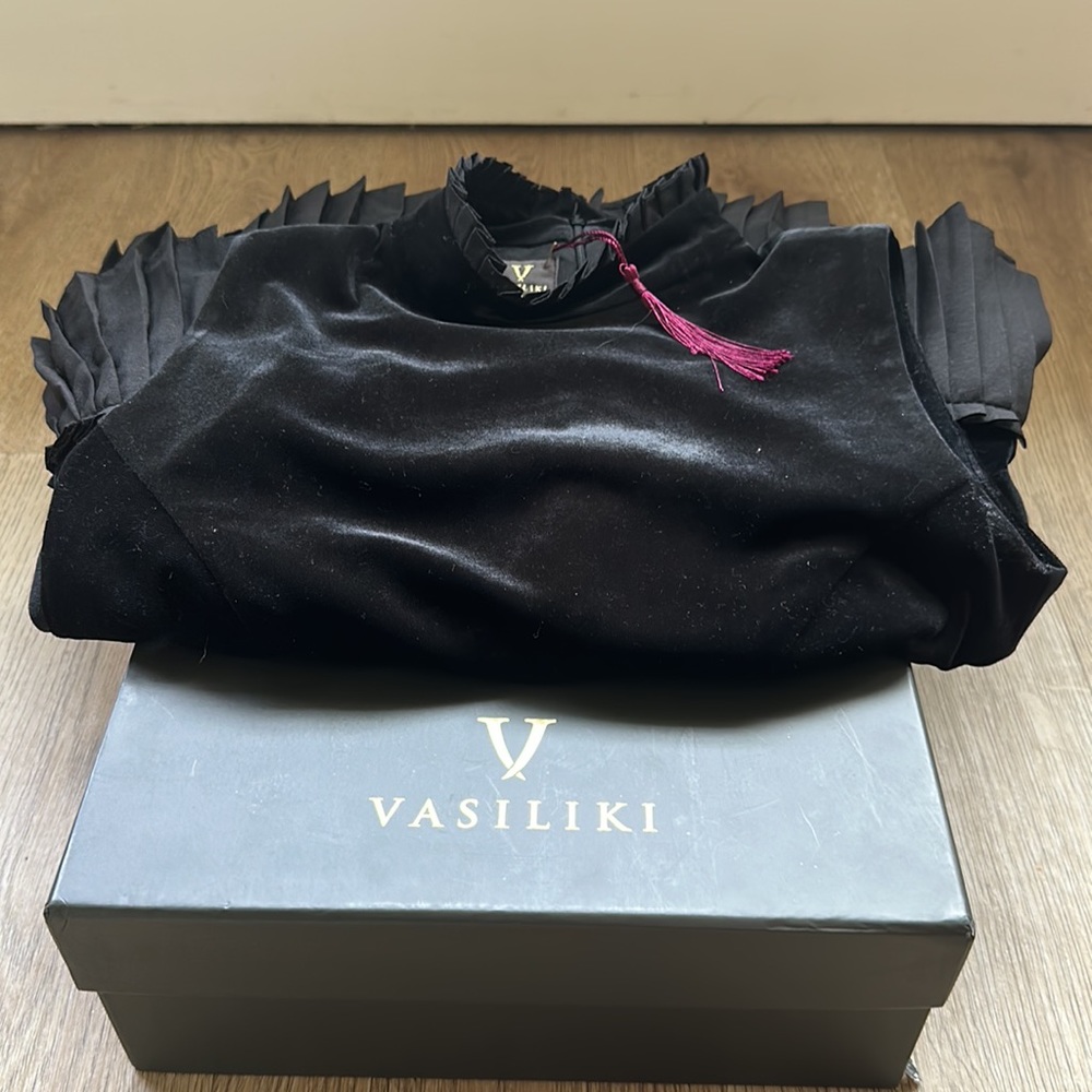 Vasiliki Atelier Couture Velvet XXS Dress - - Picture 3 of 4